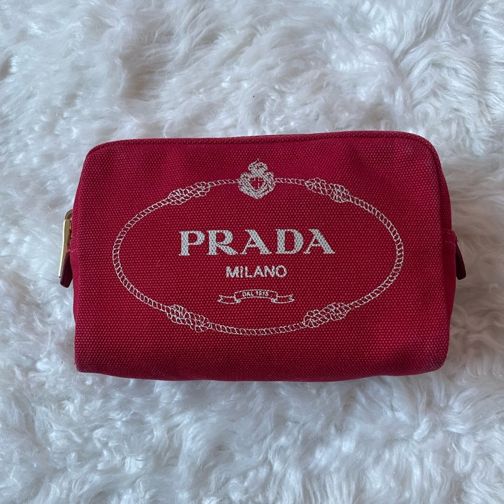 PRADA CANAPA MAKEUP POUCH